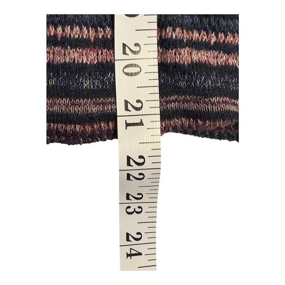 American Eagle Women's Striped Crop Top Multicolor Size Medium Keyhole Knit - Picture 6 of 7